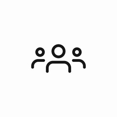three people group icon sign vector