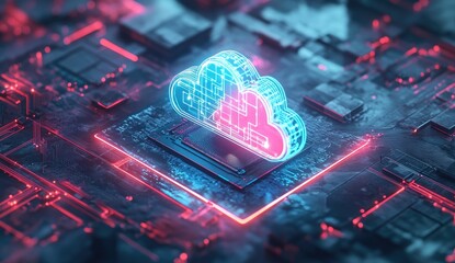 Abstract cloud computing concept