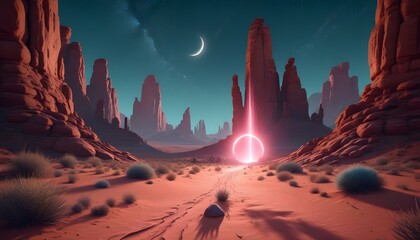 sunrise over the desert