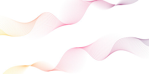 pink wave curve lines banner background design. Abstract soft wave lines dynamic flowing pink light isolated background. Vector Illustration of the pink pattern of lines. Black stripes on white .