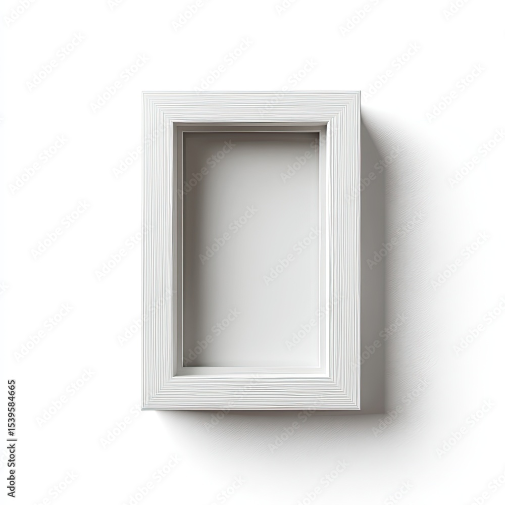 Aufkleber elegant vertical white frame with simple design for artwork display