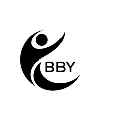 Fototapeta premium Initial BBY Letter Linked Logo for business and company identity. Modern BBY Letter Logo Vector Template with modern trendy golden logo. 
