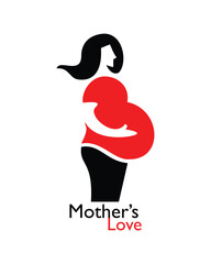 Mother's Love A Simple and Elegant Pregnancy Silhouette
