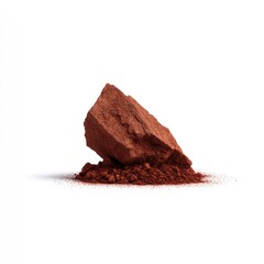 Vibrant Red Clay and Powder on White Background for Creative Use