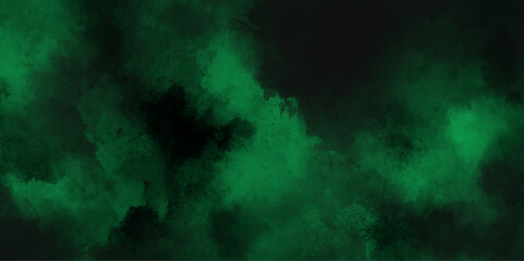 abstract cloud and vapor texture background. Black and Green smoke aquarelle smudge illustration smooth grungy smokey light pastel colors ink glow. Teal color powder explosion