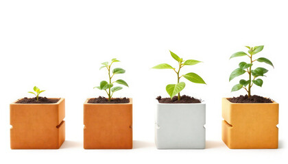 Fototapeta premium Plant Growth Stages Seedling to Mature Plant, Stages of Growth, Plant Development