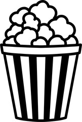 팝콘 흑백