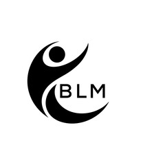 Naklejka premium Initial BLM Letter Linked Logo for business and company identity. Modern BLM Letter Logo Vector Template with modern trendy golden logo. 