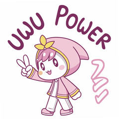 Anime Style. Cute Girl.