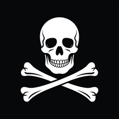 Skull and crossbones vector