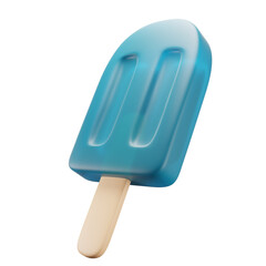 3D Blue Popsicle Delight: A Sweet Summer Treat