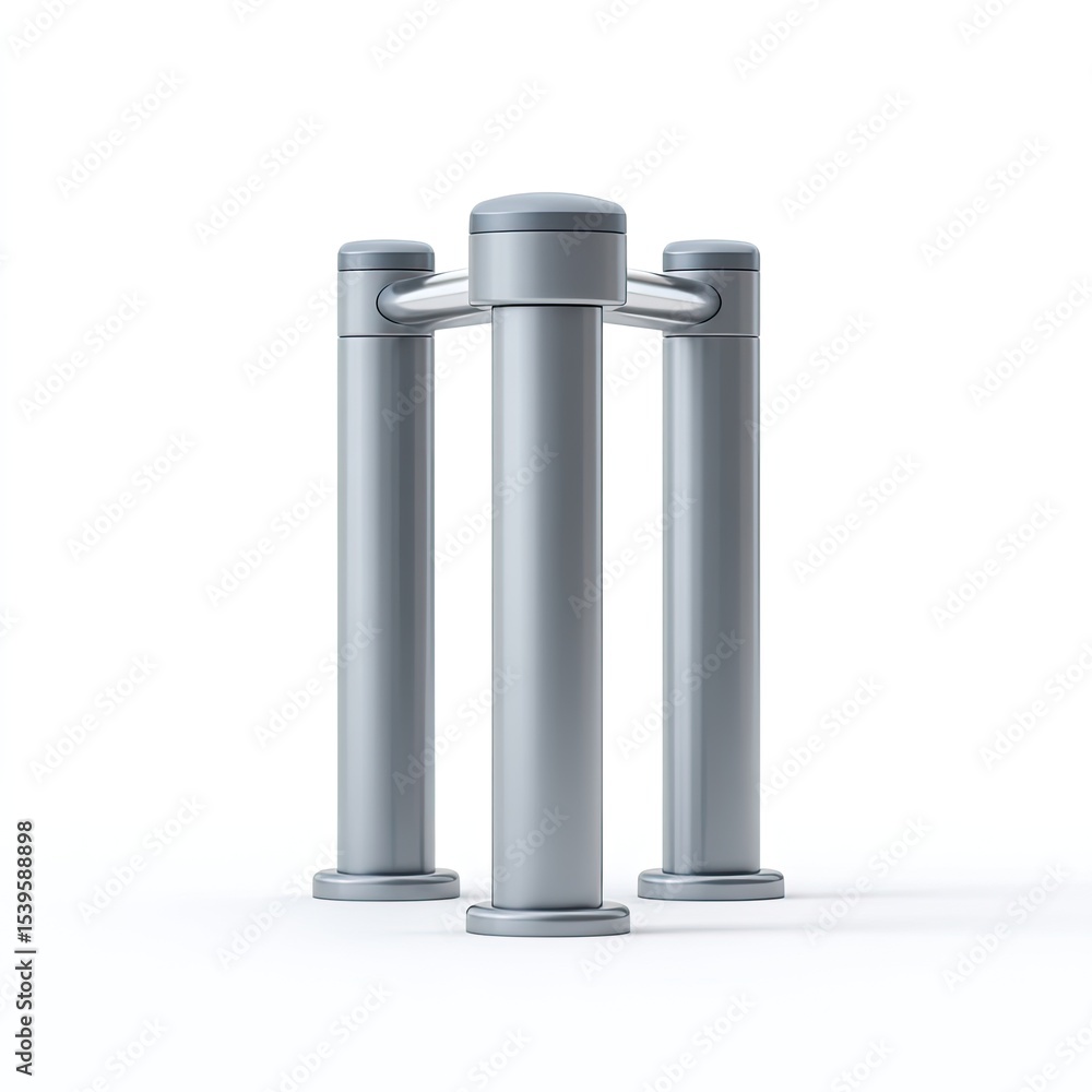 Poster modern turnstile access control system in minimalist design