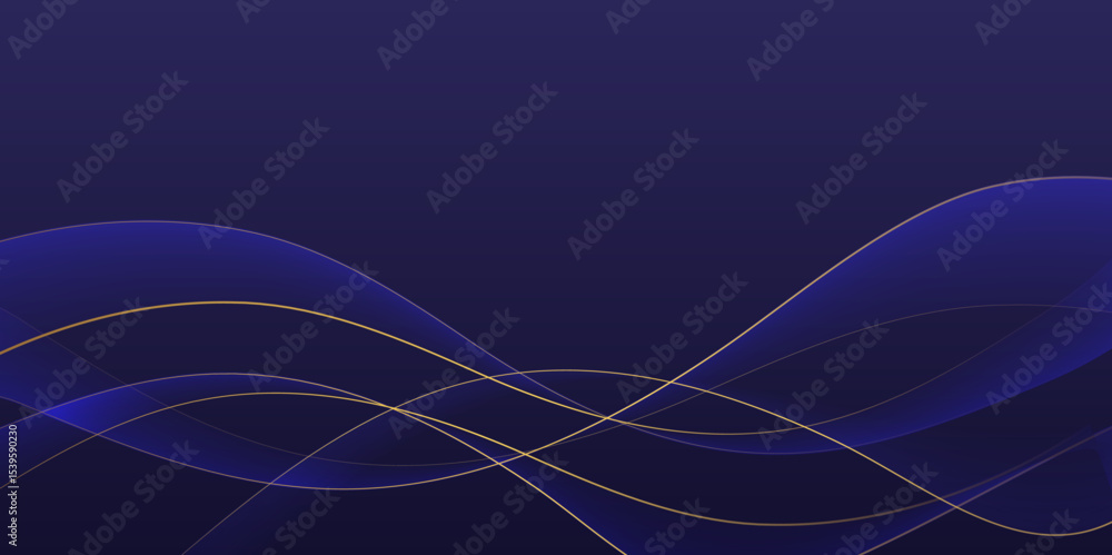 Poster blue abstract background with simply dynamic line. digital future technology concept. luxury dark bl