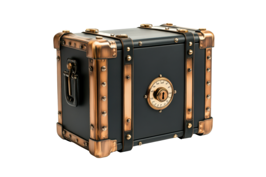 Metallic safe featuring a combination lock door designed for secure storage and protection of valuables in various settings