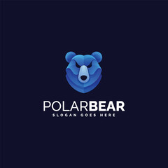 Modern Gradient Polar Bear Logo Design