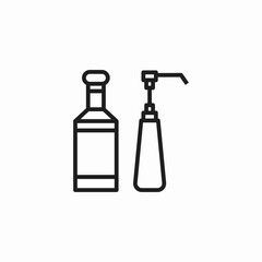 bottle pump dispenser icon sign vector