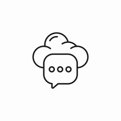 cloud message chat icon sign vector