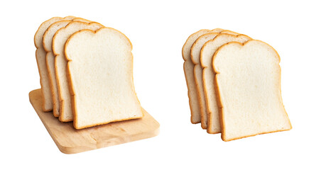 Homemade bread sliced without background