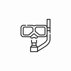 diving mask snorkel icon sign vector