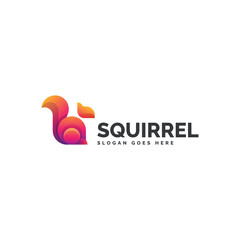 Modern Gradient Squirrel Logo Design