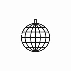 disco ball  icon sign vector