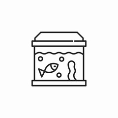 fish tank aquarium icon sign vector