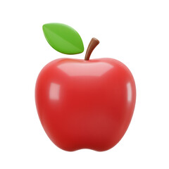 Red Apple 3D Render Fresh Fruit Healthy Snack