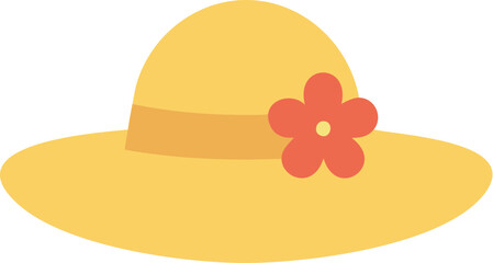 Little Girl hat flat vector