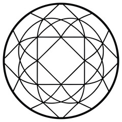 geo-fence-circle icon black vector illustration on transparent background