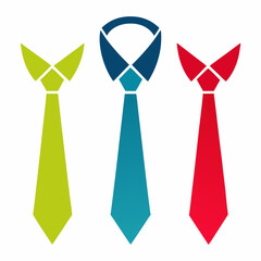 Neck Tie and Bow Tie Silhouettes vector image white background