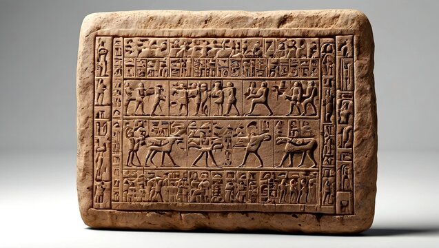 Ancient Cuneiform Tablet - Isolated Design Concept