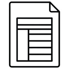 spreadsheet icon black vector illustration on transparent background