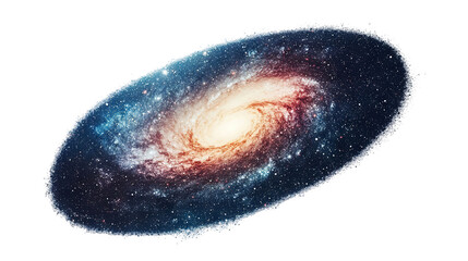 Fototapeta premium A galaxy isolated on transparent white background, clipping path