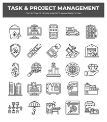 25 Task & Project Management Icons: Streamline Your Workflow