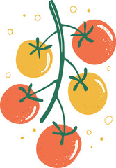 tomato seamless pattern vector illustration