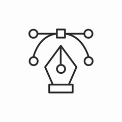 pen tool draaw icon sign vector