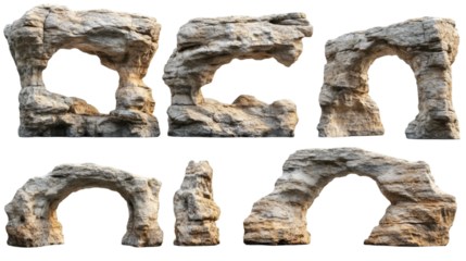 Rock arch formations stock photos natural stone bridges geological wonders for outdoor landscape design ideas transparent background png