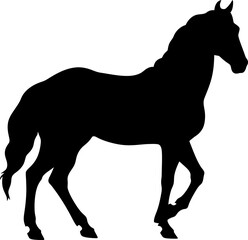 Fototapeta premium Handdrawn horse silhouette