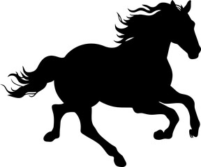 Handdrawn horse silhouette