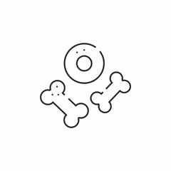 pet food bones icon sign vector