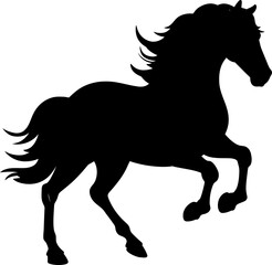 Handdrawn horse silhouette