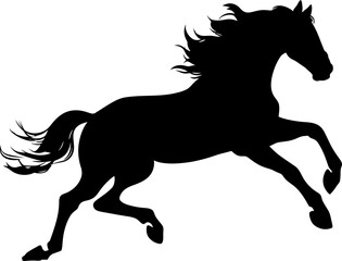 Handdrawn horse silhouette