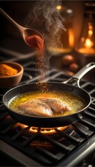 cooking on the stove