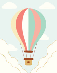 hot air balloon vector illustration