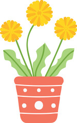 flower in a pot vector illustration