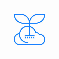 sustainable cloud icon sign vector