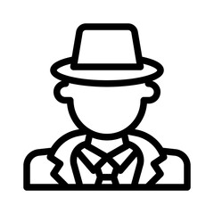 private investigator line icon