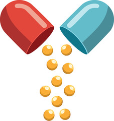 pills vector icon and isolated on white background