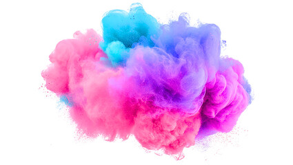 Whimsical Explosion of Vibrant Powder A Dance of Color on a Transparent Canvas Captivating Texture and Energetic Movement