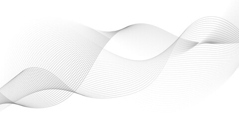 gray wave curve lines banner background design. Digital frequency track equalizer. Stylized line art background. modern soft luxury texture with smooth and clean vector subtle background illustration